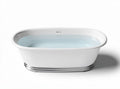 Freestanding soaking tub with modern design and durable acrylic construction 170 x 75 x 60cm