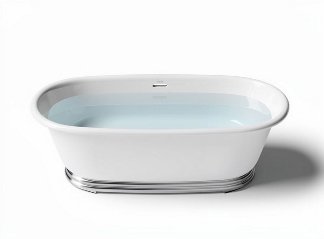 Freestanding soaking tub with modern design and durable acrylic construction 170 x 75 x 60cm
